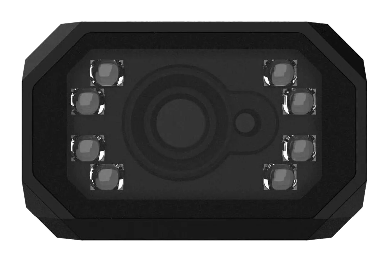ReadCell VS110R smart code reader, front with illumination LEDs